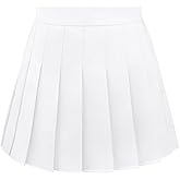 Joyingtwo Pleated Skirt for Women Skater Skirt with Shorts Elastic Waist Plus Size Tennis Skirts