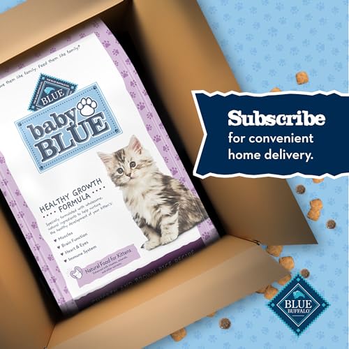 BLUE BUFFALO BABY BLUE NATURAL KITTEN DRY CAT FOOD, HEALTHY GROWTH FORMULA WITH DHA, CHICKEN AND BROWN RICE RECIPE, 2-LB BAG