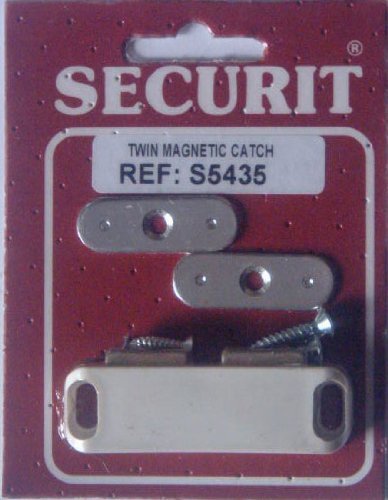 2 X Twin Magnetic Cupboard Door Catch with Screws