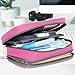 Homecube Pencil Case Large Capacity Storage Pen Bag Makeup Pouch Durable Students Stationery Case Two Layers with Dual Zippers- 8.86x5.5x3.15- Pink