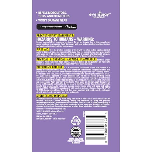 OFF! CLEAN FEEL INSECT REPELLENT AEROSOL WITH 20% PICARIDIN, BUG SPRAY WITH LONG LASTING PROTECTION FROM MOSQUITOES, FEELS GOOD ON SKIN, 7.5 OZ