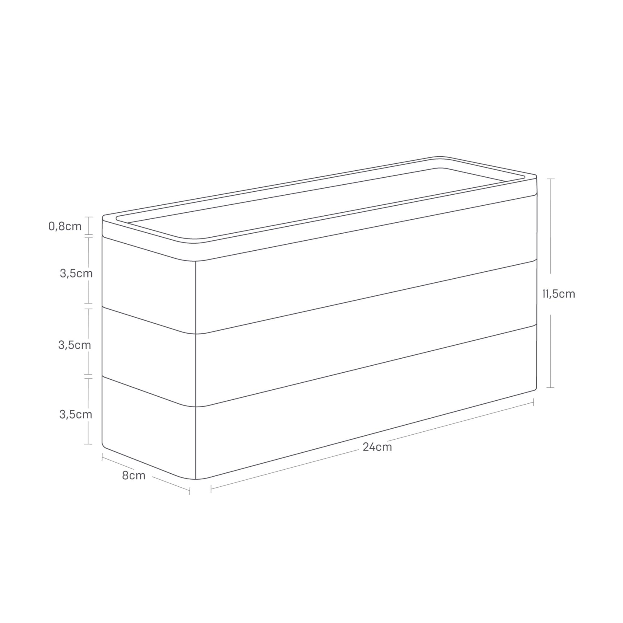 YAMAZAKI Home Rin Stacking Watch And Accessory Case, Jewelry Box Organizer For Glasses - Accessories - Plastic + Wood