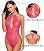 Avidlove Lingerie for Women Teddy Sexy One Piece Lace Babydoll Bodysuit Rose Red XX-Large
