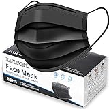 Face Mask Black, Disposable Face Masks, 3 Layer