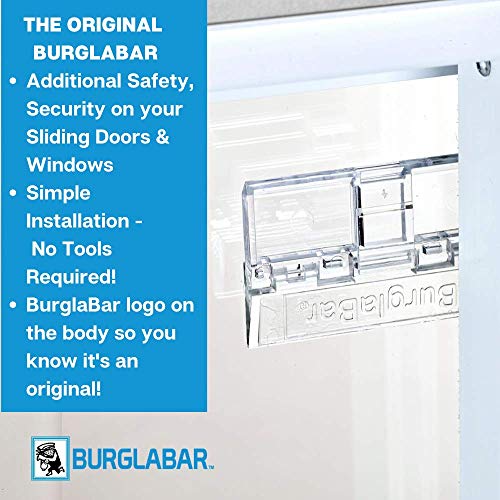 Burglabar 2 Pack Great for Sliding Patio Door Lock, (Use 2 for doors