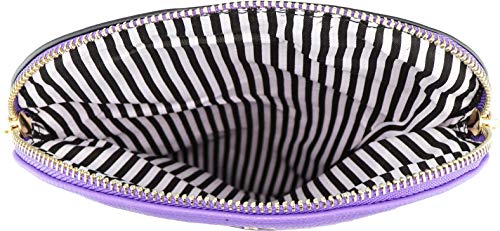 B BRENTANO Vegan Medium Flap-Over Crossbody Handbag with Tassel Accents (Ultra-Violet.)