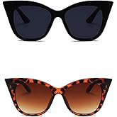 EASYHAUTE Cat Eye Sunglasses for Women Retro Cateye Frame - Vintage 90s UV400 Protection Sunnies, Chic Shades for Small Face
