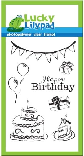 Lucky Lilypad Clear Stamps, Birthday Bash, 4-Inch by 6-Inch