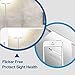 Vacnite LED Torchiere Floor Lamp, Smart-Touch-Dimming,36-Watt, 71-Inch, Super Bright Warm White for Bedroom Living Room Office - Simple Streamlining Silver