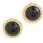 Kenneth Jay Lane Women's Center Button Clip On Earrings