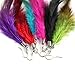 YARUIE Mix Color Tibetan Jaderic Natural Feather Dangling Earrings 6 Pairs (Random Color)