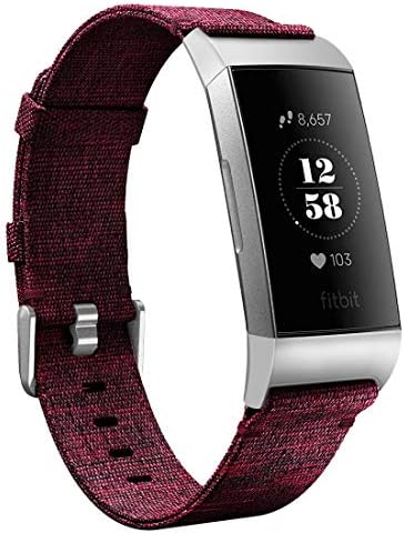 Karei Woven Bands Compatible with Fitbit Charge 3/Charge 3 SE, Soft Accessory Sports Band Replacement Strap Small Large for Fitbit Charge 3 Fitness Smart Watch Women Men