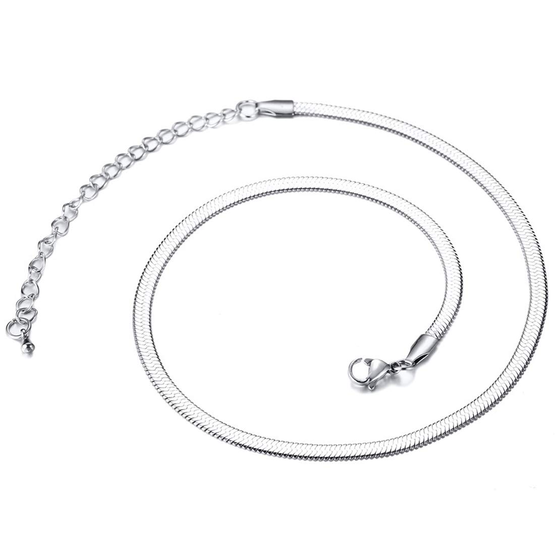Caimeytie Women's Snake Chain Necklace Stainless Steel Women's Presents Valentines Gifts for Your Love