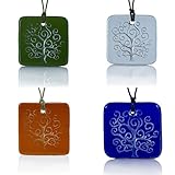 Moneta Jewelry, Recycled Glass Tree of Life Pendant Necklace, Handmade, Fair Trade, Unique Gift