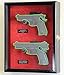 Large/Double 2 Pistol Handgun Revolver Gun Display Case Cabinet Rack Shadowbox