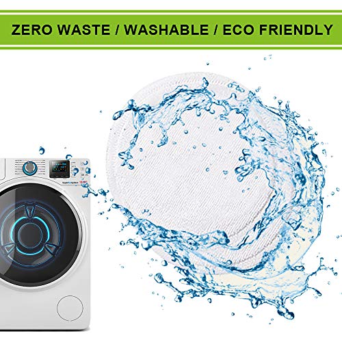 16 Pack Organic Reusable Makeup Remover Pads, Bamboo Cotton Rounds Makeup Pads Washable Facial Cleansing Cloths for Eye Makeup Remove Face Wipe