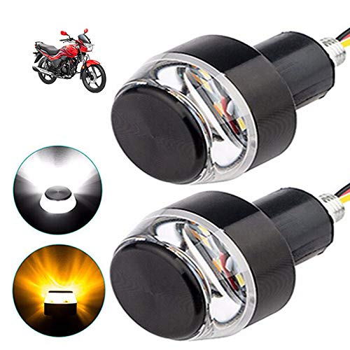 Avinavv Pack of 2 White Yellow Handle Bar Motorcycle Bike Led DRL Turn Signal Light Blinker Indicator for Hero All Bike Models. Avinavv Pack of 2 White Yellow Handle Bar Motorcycle Bike Led DRL Turn Signal Light Blinker Indicator for Hero All Bike Models.