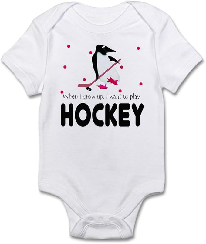 CafePress Going to Play Ice Hockey Baby Infant Baby Bodysuit Amazon.co