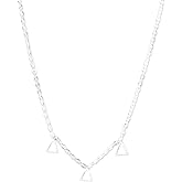 Delta Delta Delta Necklace — DDD Greek Letters Necklace, Silver Plated Sorority Gifts Necklace, Long-Lasting Tri Delta Gifts for Women