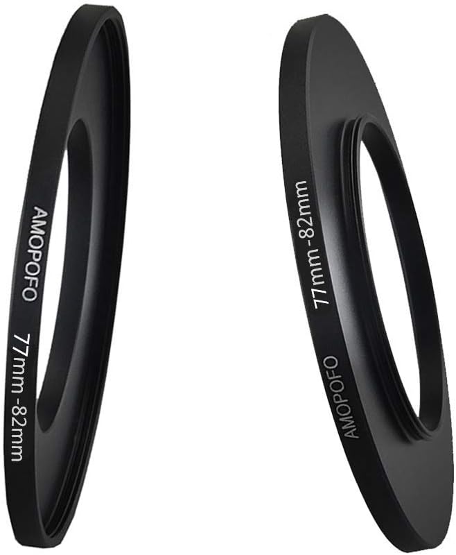 77mm-82mm Camera Filter Ring,77mm to 82mm Step Up Ring for Filters Made Of CNC Machined space aluminum With Matte Black Electroplated Finish.for 82mm UV,ND,CPL Camera Filter accessories