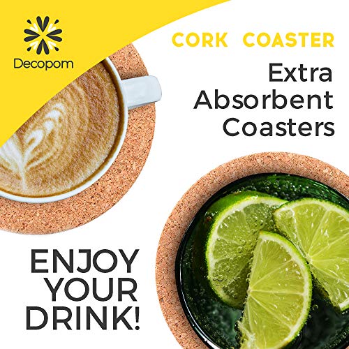 4 Natural+Coasters+Round+Holder+Storage