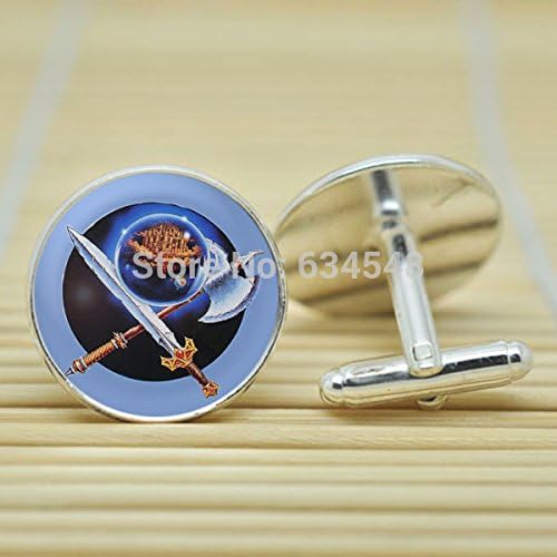 Pretty Lee Final Fantasy In Silver Cufflinks Glass Cabochon Cufflinks C3240