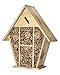 Homestead Essentials Large Native Leafcutter Bee and Mason Bee House | Bamboo Hollow Tubes and Flame-Treated Wood | Wall or Tree Mount