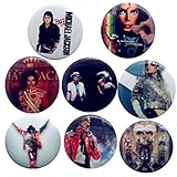 Michael Jackson 1 1/4 Badge Button Pin Pinback Button Set, 8-pcs