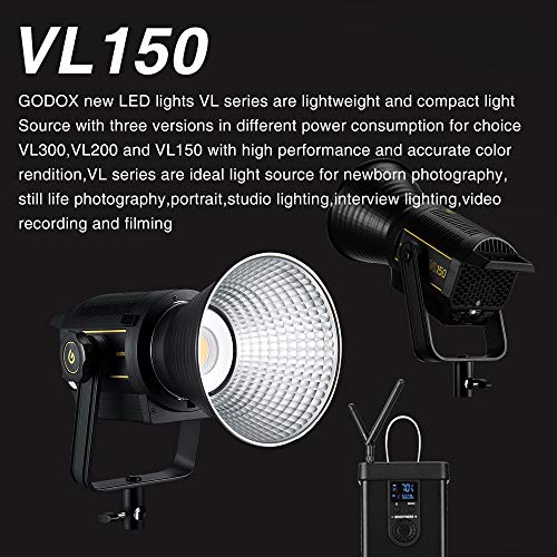Godox VL150 LED Video Light, 150W 5600K Bowens Mount Continuous Video
