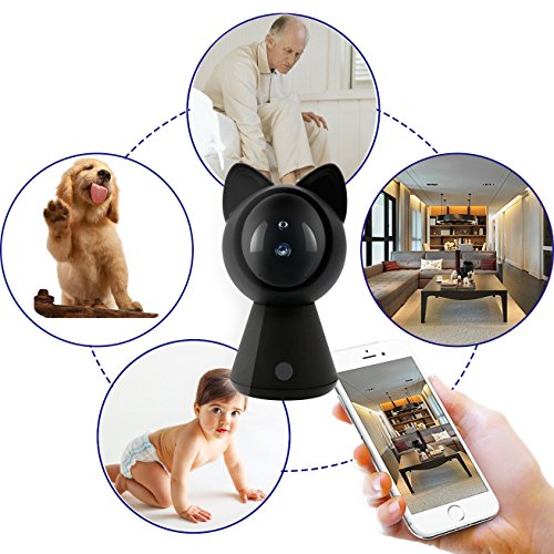 [2018 Upgrade]Wireless IP Camera 1080P HD Wifi 360° Surveillance Video Monitor for Home Security System Baby Nanny Pet Indoor with Night Vision Two-Way Call Motion Detection Alarm-Smartphone App Real - Thumbnail 5