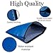Bank Money Cash Deposit Bags, 11 X 6 Inches, Blue, Leather Like Banker Pouches with Zippers, Set of 6
