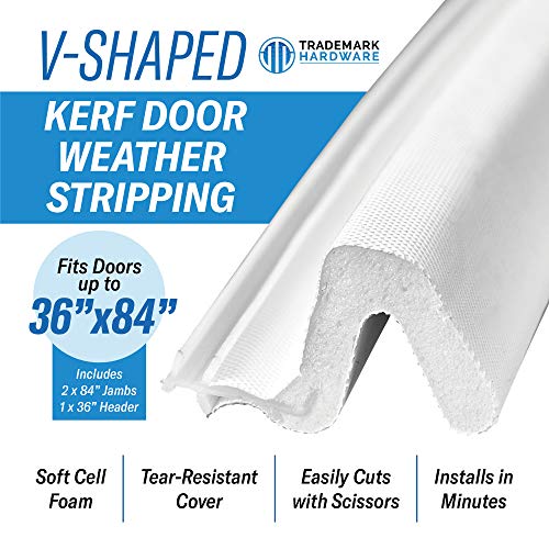 TMH "Q" Foam Kerf Weather Stripping for Doors, Full Set 36" x 84