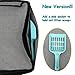 Petleader Collapsible Portable Cat Litter Box Black/Gray for Travel Light Weight Foldable (Grey)