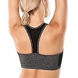 CRZ YOGA Women's Active X-Back Soft Yoga Bra Sports Bra With Removable Cups