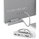 USB C Hub for iMac 24 Inch 2021 Gen2 10Gbps iMac Adapter - Multiport Clamp iMac USB Hub with 10Gbps USB-C Port, 2 USB-A 10 Gb