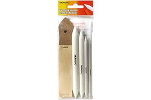 ZEESOON Mungyo Oil Pastel Blending Stumps and Sandpaper Set for Professional Pastel Drawing