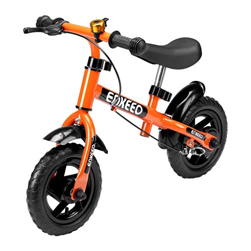 Why Choose Enkeeo No Pedal Balance Bike 10 inch Cycling Walking Bicycle with Bell and Hand Brake for...