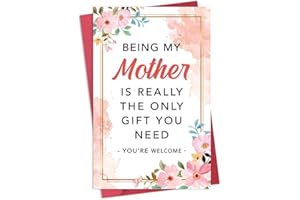 Hilarious Mothers Day Card for Mom Mother Mommy Birthday Retirement Gifts for Women Mama Funny Birthday Greeting Card for Mam