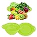 Jovilife Collapsible Silicone Kitchen Colander/Strainer,Green,10 inch