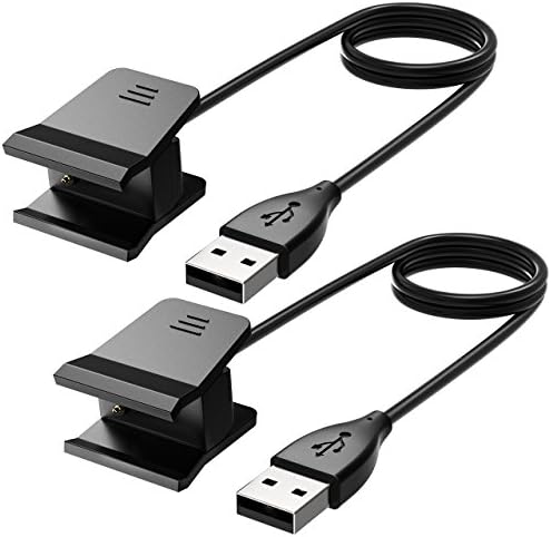 Cablor Fitbit Alta HR Charger, 2Pack 55cm Replacement USB Charger Adapter Charge Cord Charger Cables for Fitbit Alta HR Smart Fitness Watch, Black