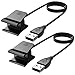 Cablor Fitbit Alta HR Charger, 2Pack 1.8ft/55cm Fast Charging, Replacement USB Charger Adapter Charge Cord Charger Cables for Fitbit Alta HR Smart Fitness Watch, Durable, Black (A-Black)
