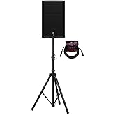 Electro-Voice ZLX-15P-G2 15-Inch 2-Way Powered Loudspeaker with Bluetooth Bundle with Focus Pro Audio All-Aluminum Speaker Stand Pack and Focus Pro Audio XLR Male to Female Microphone Cable (3 Items)