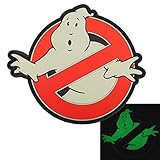 Ghostbusters No Ghost Glow Dark GITD Cosplay Movie PVC Rubber 3D Touch Fastener Patch
