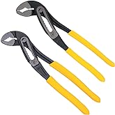 Klein Tools D5052KIT Pump Pliers Set, 7-Inch and 10-Inch Classic Klaw Quick-Adjust V-Jaw Tongue and Groove Pliers, 2-Piece