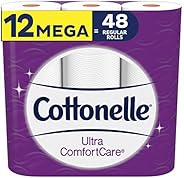 Cottonelle Ultra Comfortcare Soft Toilet Paper, 12 Mega Rolls Bathroom Tissue (Equals 48 Regular Rolls)