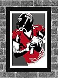 Atlanta Falcons Michael Vick Portrait Sports Print Art 11x17