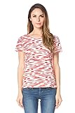 Bearsland Summer Striped Maternity Nursing Tops Red Size M