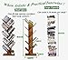 COPREE Bamboo 9-Shelf Tree Bookshelf Book Rack Display Storage Organizer Bookcase Shelving Free Standing Bookshelves for CDs, Movies & Books Holder