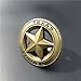 Dsycar 3D Metal Chrome TEXAS EDITION Star Emblem Diameter 3