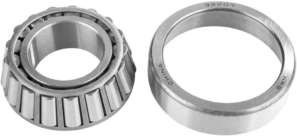 Tapered Roller Bearing, 33207 Single Row Tapered Roller Bearing Cone Set 35mm Bore 72mm OD 24.25mm Thickness Bearing Steel Miniature Bearings Roller